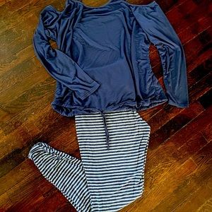 Adore Me pajamas, cold shoulder touched ankle